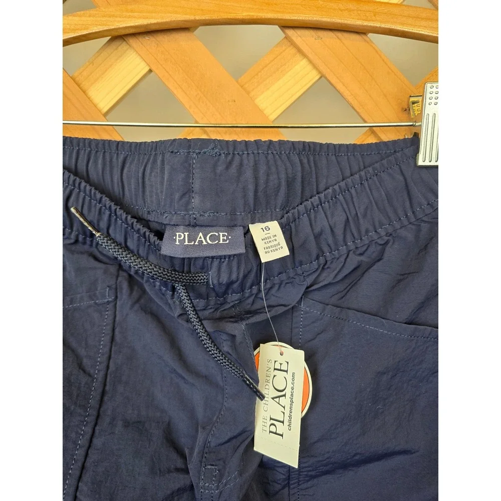Childrens Place Quick Dry Shorts Boys 16 Blue Nylon Elastic Waist - New